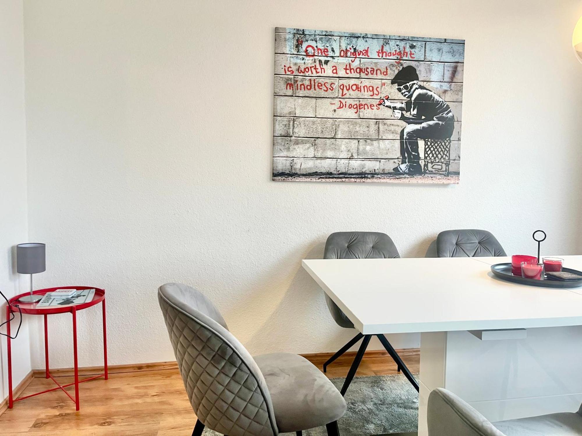 Banksy - Art & Fun Mit 2 Balkonen - 6 Betten Apartment Hannover